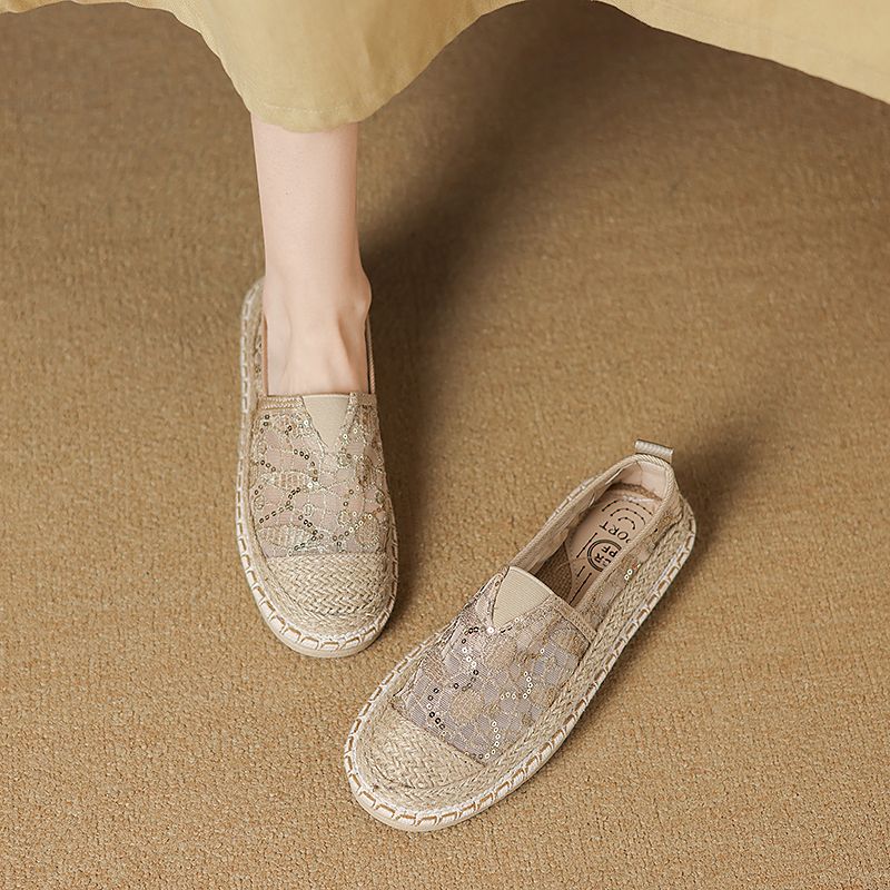 Ψαράς Καλοκαίρι Νέο Μαλακό Κάτω Μέσο Τεμπέλης Ένα Βήμα Δίχτυ Αναπνέει Καμβάς Παπούτσια Μοντέρνα Ευέλικτο Καθημερινό Καθημερινά_voghion.com