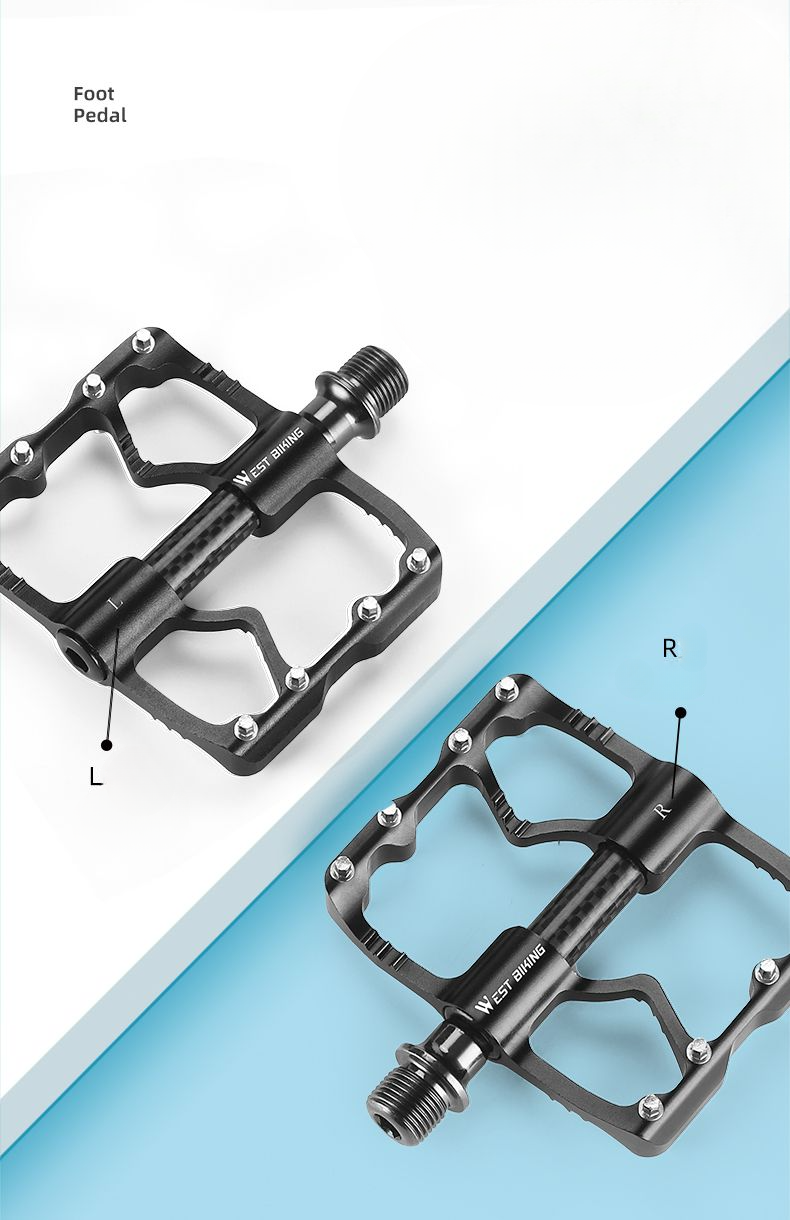 Xiqizhe Bicycle Aluminum Alloy 3 Bearing Mountain Road Bike Pedal Carbon Fiber Shaft Sleeve_voghion.com