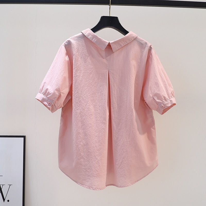 Camicia a maniche corte slim fit casual da donna_voghion.com