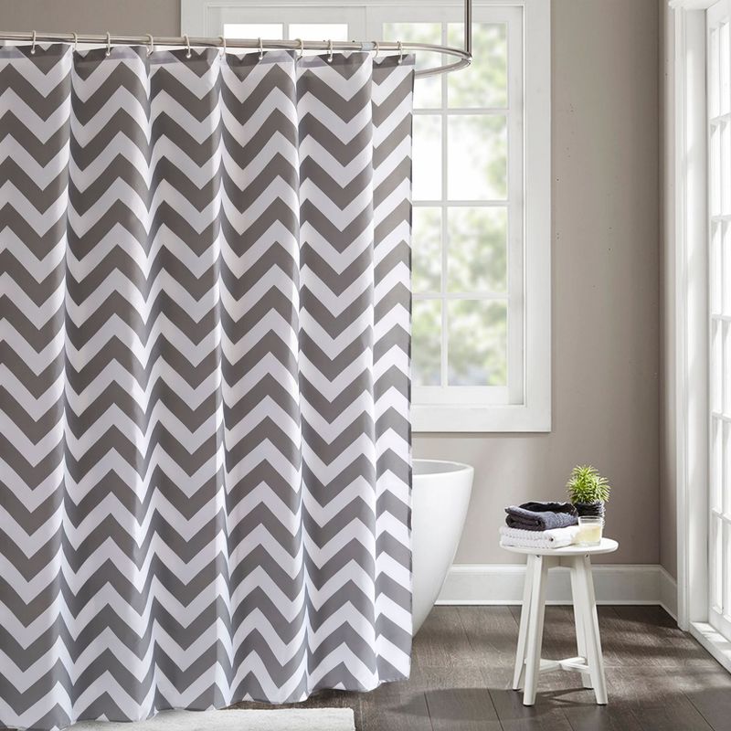 Home Garden Waterproof And Impermeable Printed Shower Curtain Polyester Punch Free Shower Curtain Spot_voghion.com