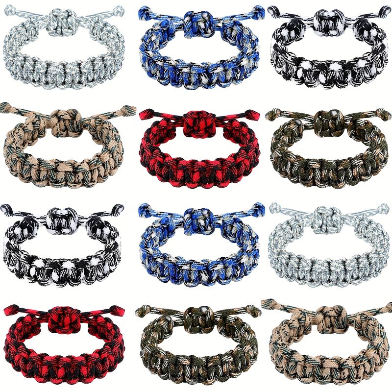 Herren-Segelseil-Armband, handgewebtes Regenschirm-Seil-Armband, wasserdichtes und verstellbares Outdoor-Surf-Armband_voghion.com