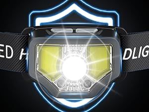 Curtsod Rechargeable Headlamp, 2-Pack 1200 Lumens Super Bright White Red LED Headlamp Flashlight, 12 Modes, Motion_voghion.com