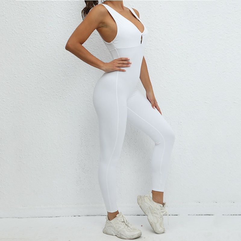 Vêtements de fitness sans manches pour femmes, vêtements de course, combinaison extensible et serrée_voghion.com