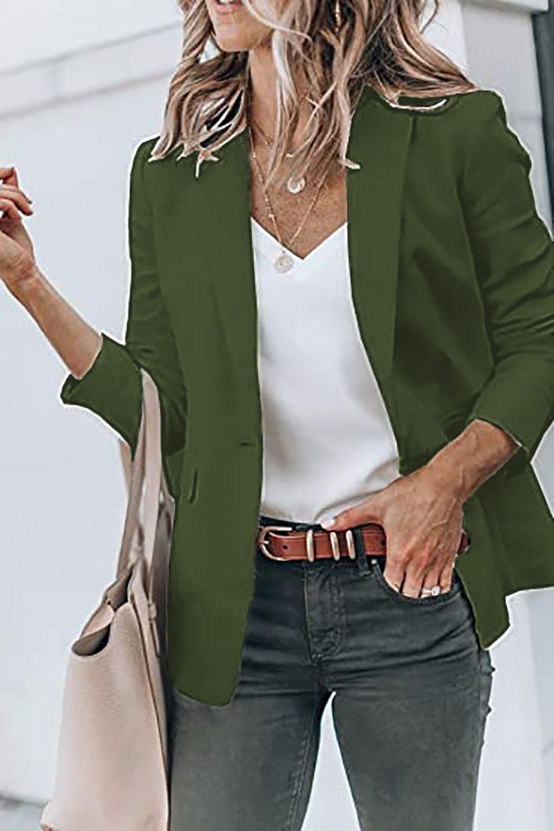 Giacca autunno nuovo temperamento da donna a maniche lunghe con colletto monopetto_voghion.com
