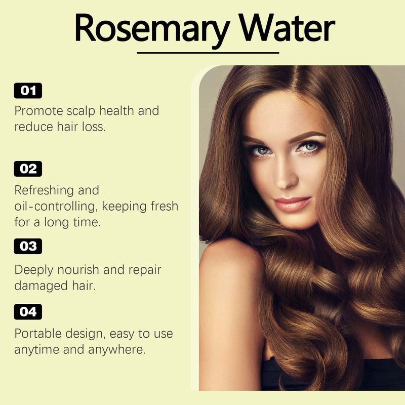 Rosmarin-Haarwuchsöl stärkt das Haar, Organics Rosmarin-Haarstärkungsöl, Rosmarin-Essenzen, Ölspray, 100 ml_voghion.com