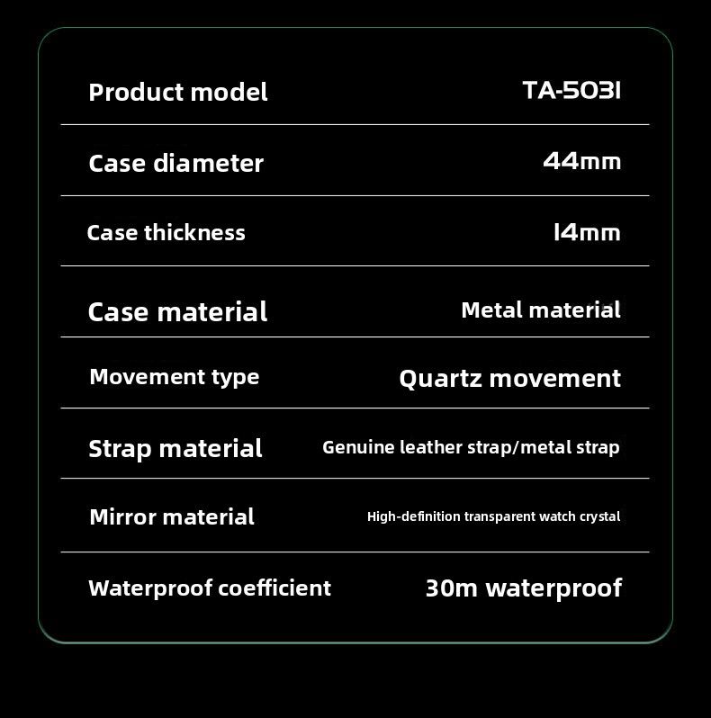 TIMEARTX Cross-Bordr Trad Nw Roultt Mn's Watch Luminous Watrproof Lathr Strap Trndy Quartz Wristwatch_voghion.com