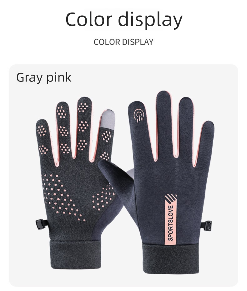 Fahrradhandschuhe, winddicht, wasserdicht, fleecegefüttert, warm, Touchscreen, Herbst/Winter, Outdoor-Sportarten, Driv, Elektrofahrrad_voghion.com