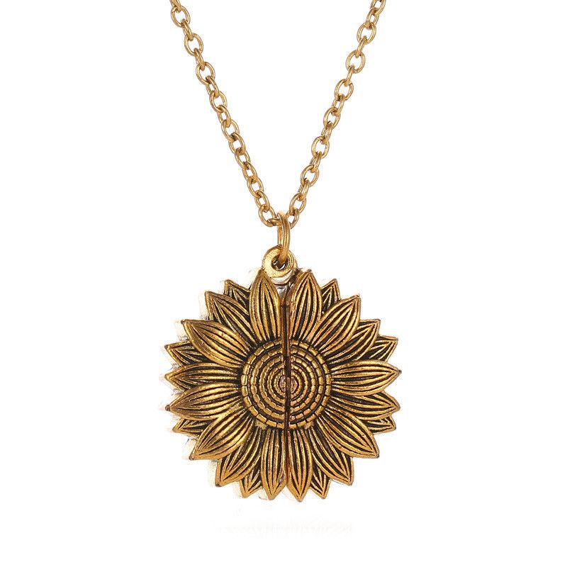 Sieradenset voor dames Mode zonnebloem kunstbloem bloem ornamenten accessoires ketting Moederdag Valentijnsdag Kerstcadeau_voghion.com