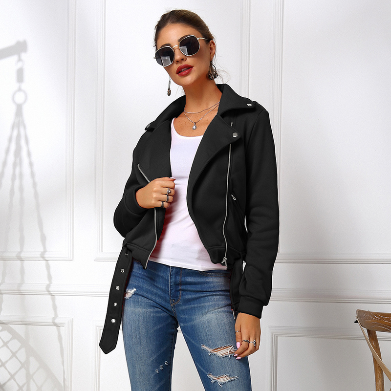 Maglione a maniche lunghe con revers, giacca corta, cappotto da donna autunnale e invernale_voghion.com