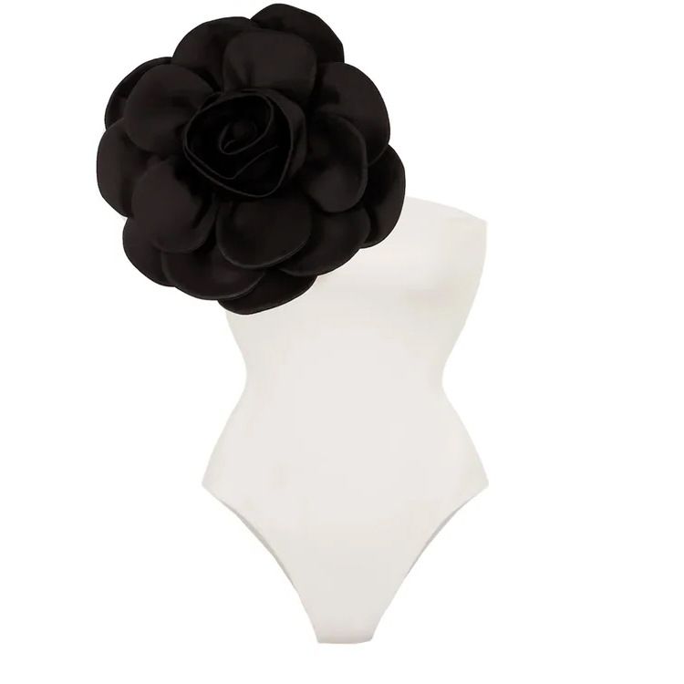 Maillot de bain une pièce sexy à imprimé floral 3D pour femme - Blanc uni_voghion.com