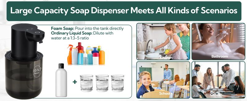 2-Pack Auto Foam Dispensers - USB Rechargeable 400ml_voghion.com