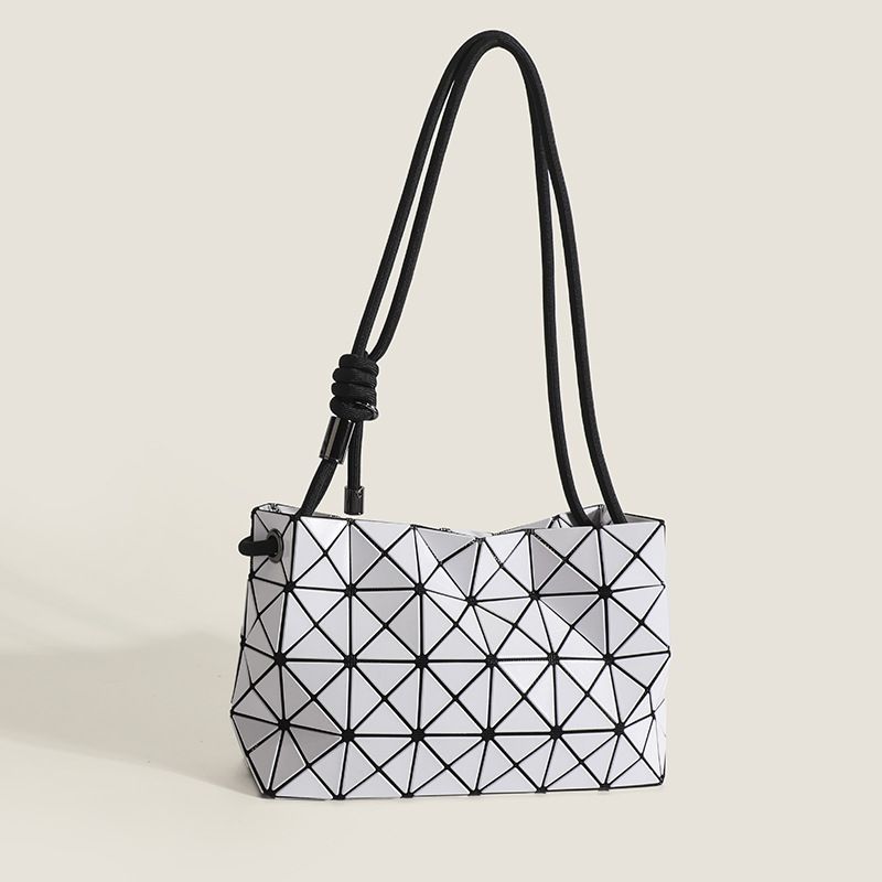 Borsa a tracolla Tofu Geometric CheckHandbag Borsa da donna multifunzionale_voghion.com