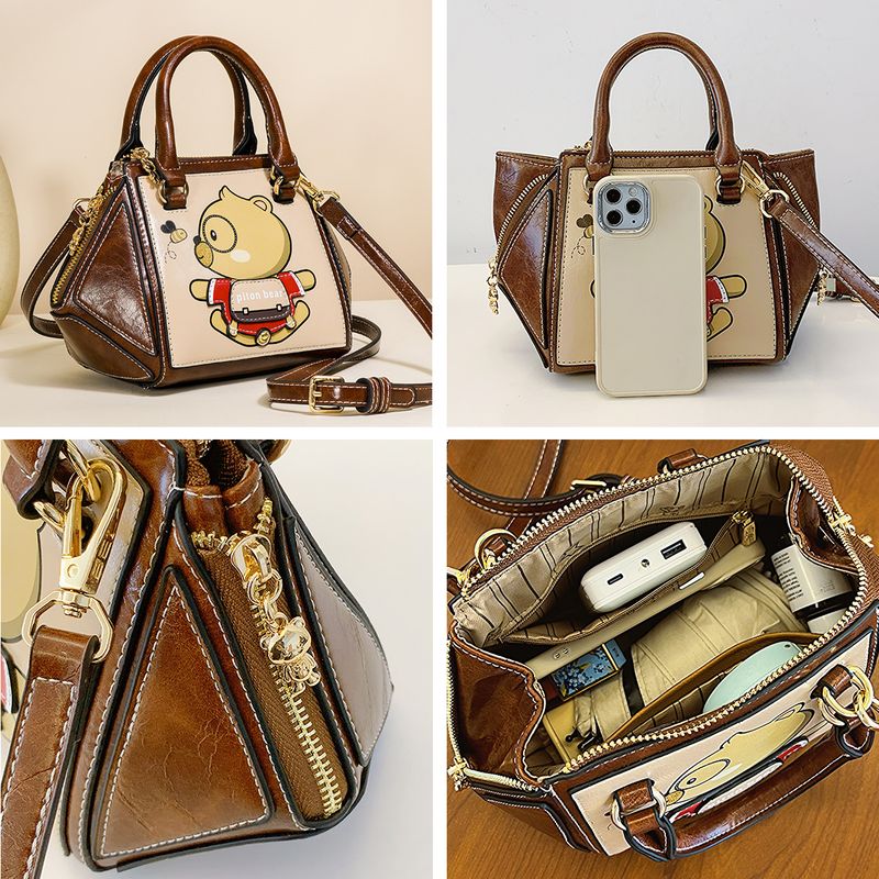 Borsa a tracolla versatile alla moda in stile melard con texture Beibao Tote_voghion.com
