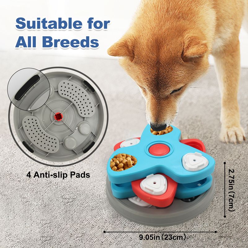 New Product Puzzle Food Hiding Foraging Pet Slow Feeder Bowl Multi-layer Rotating Dog Toy_voghion.com