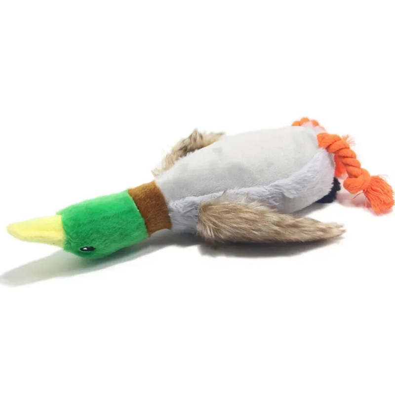 Durable Aggressive Chewers Pet Mallard Duck Dog Squeaky Plush Puppy Toy For Small Medium Large Dogs_voghion.com