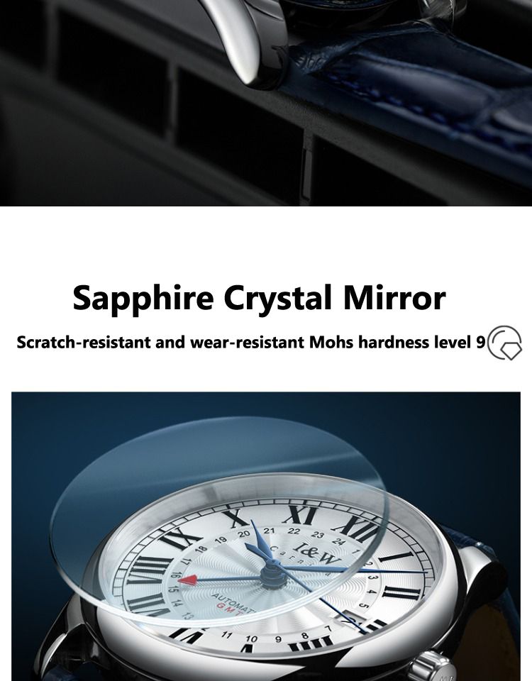 Carnival Brand IW High-End Series Luksusowy zegarek mechaniczny z szafirowym mechanizmem MIYOTA dla mężczyzn, moda, automatyczna data, zegarki męskie_voghion.com