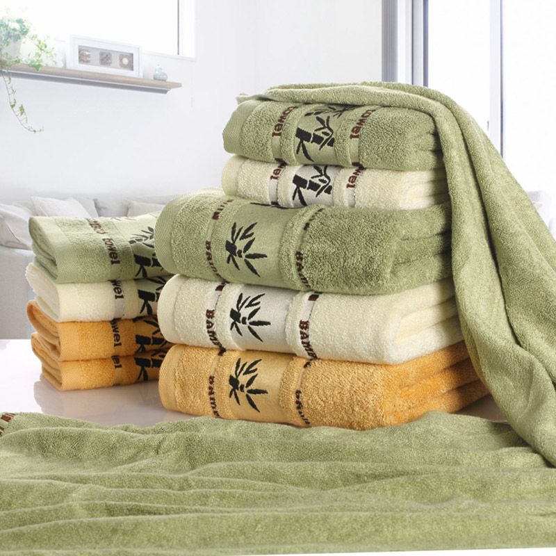 Set Of 1/4/6 Bamboo Fiber Towels Sets Home Bath Towels Adults Face Towel Thick Absorbent Luxury Bathroom Towels Toalha De Praia_voghion.com