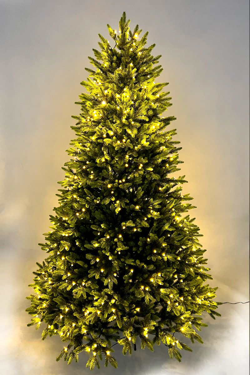 Natale Pure PE Albero di Natale ecologico di lusso criptato albero di Natale luci floccaggio decorazioni natalizie_voghion.com