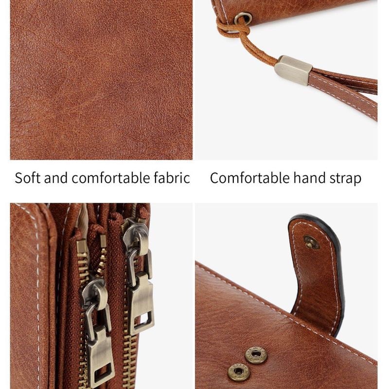 New RFID 702025 Off Long Multifunctional Women Wallet Solid Color Portable Clutch_voghion.com