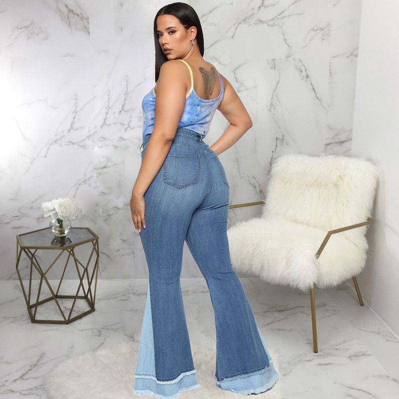 Pantalon évasé extensible à jambes larges pour femmes, vêtements à la mode, couleur assortie, coupe slim_voghion.com