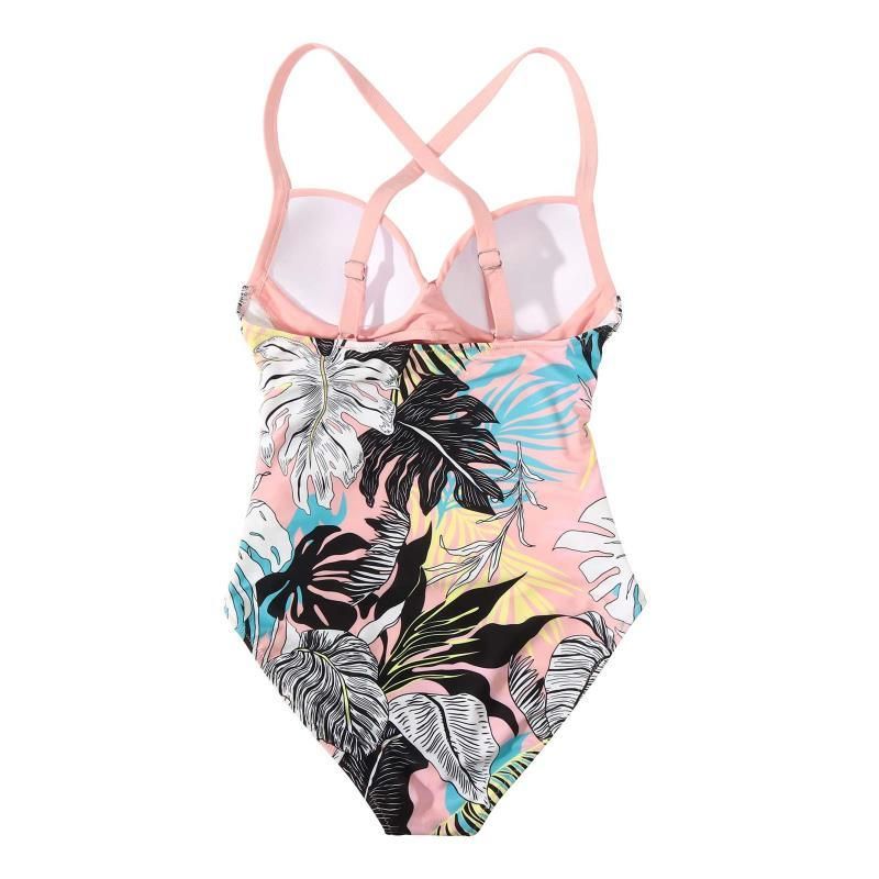 Maillot de bain une pièce sexy ajouré pour femme, push-up, grande et petite poitrine, amincissant, croisé devant, pour femmes_voghion.com
