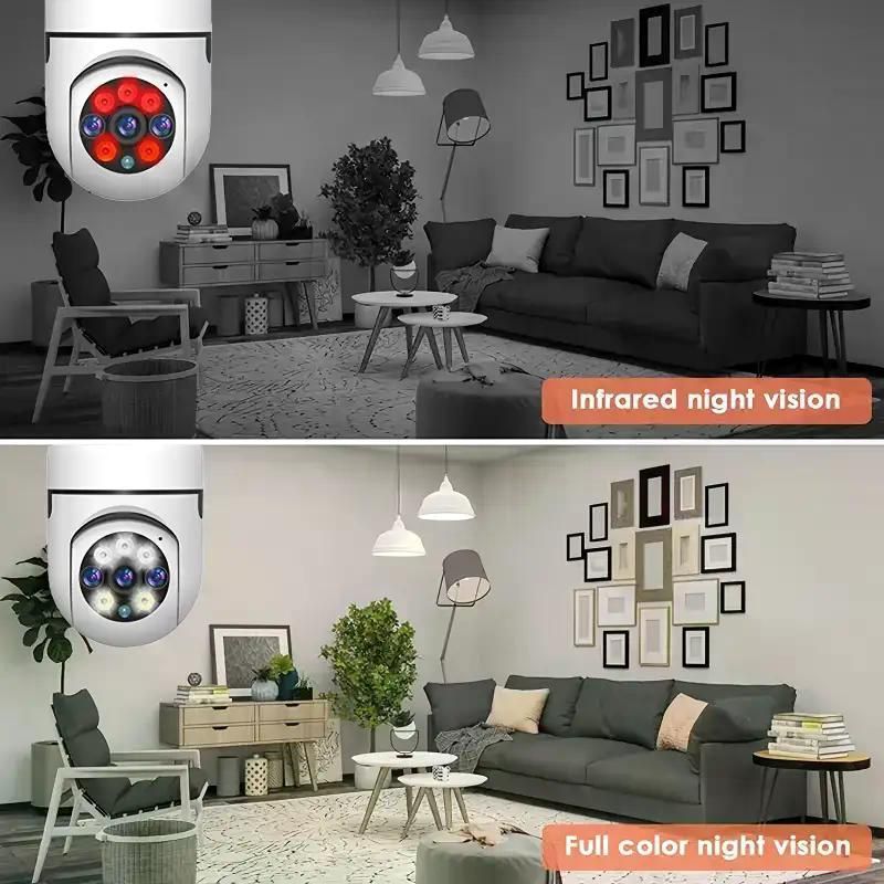 Wireless Light Bulb Security Camera 1080P Wireless 360-degree Panorama Intelligent High-definition Household Light Bulb, Surveillance Camera 1080P High-definition WiFi Pet Surveillance Camera_voghion.com