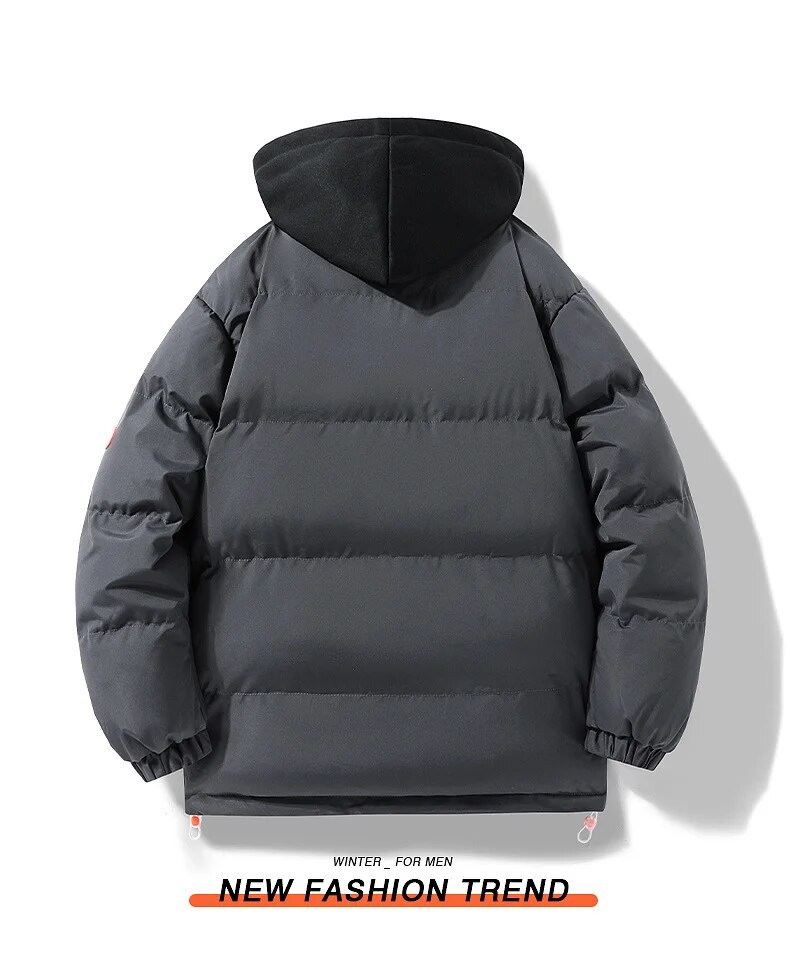 Men's Down Suit Winter Vacation Two Pieces Fashion Brand Thickened Warm Waterproof Cotton Couple Bread Coat_voghion.com