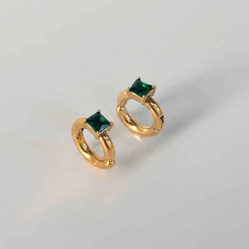 In Stock Factory Wholesale European And American Cross-Border Fashionable INS Retro Titanium Steel Square Water Drop_voghion.com