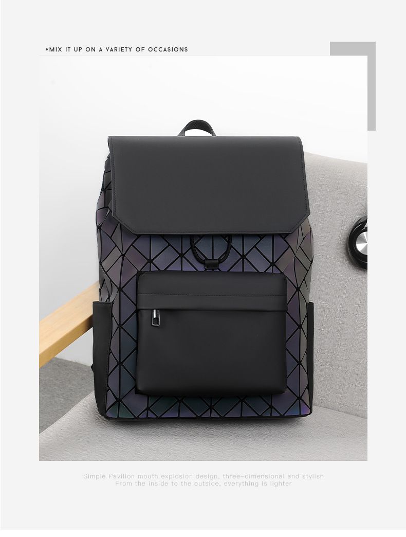 Zaino alla moda per uomo, zaino riflettente da ciclismo casual di alta qualità, zaino da viaggio impermeabile per computer_voghion.com