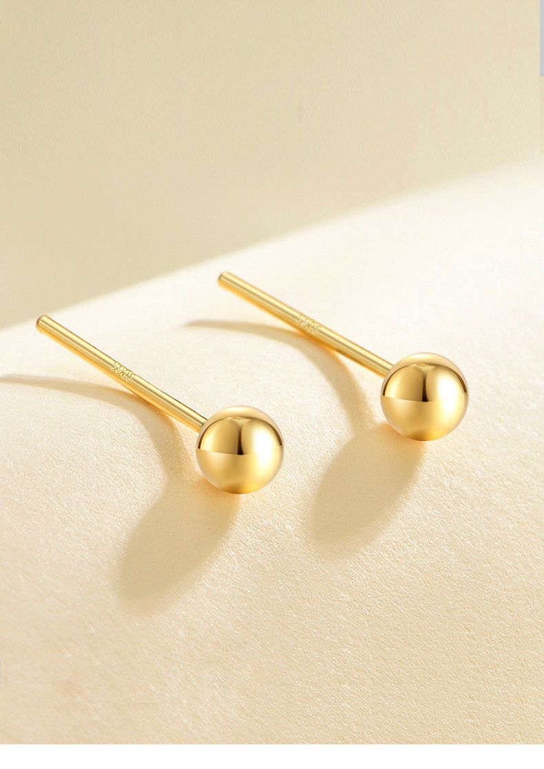 Sterling Zilveren Kleine Bal Oorbellen Vrouwen Eenvoudige Mode Niche Ontwerp Gevoel_voghion.com