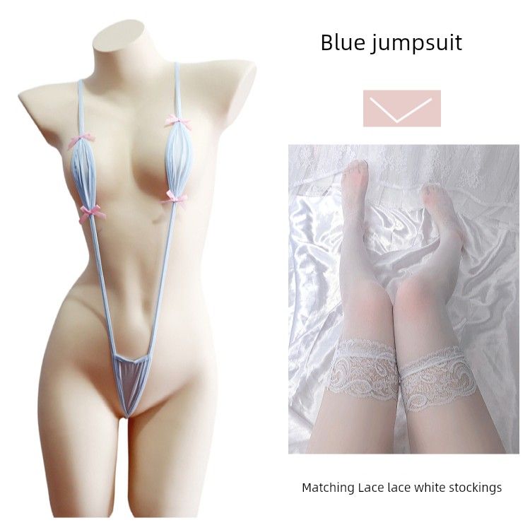 Japanesche Stil Sukumizu Eendeel Bikini Dräi-Punkt-Enk Badekostüm Bett Witzeg Sexy Intimkostüm Ausgesat SM_voghion.com