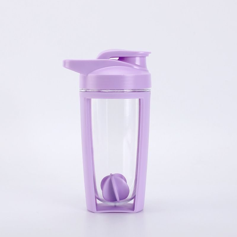500 ml nešiojamas dvigubo sluoksnio plastikinis kokteilio puodelis su mastelio pieno kokteilio baltymų milteliais, fitneso sporto dovanų vandens puodelis_voghion.com