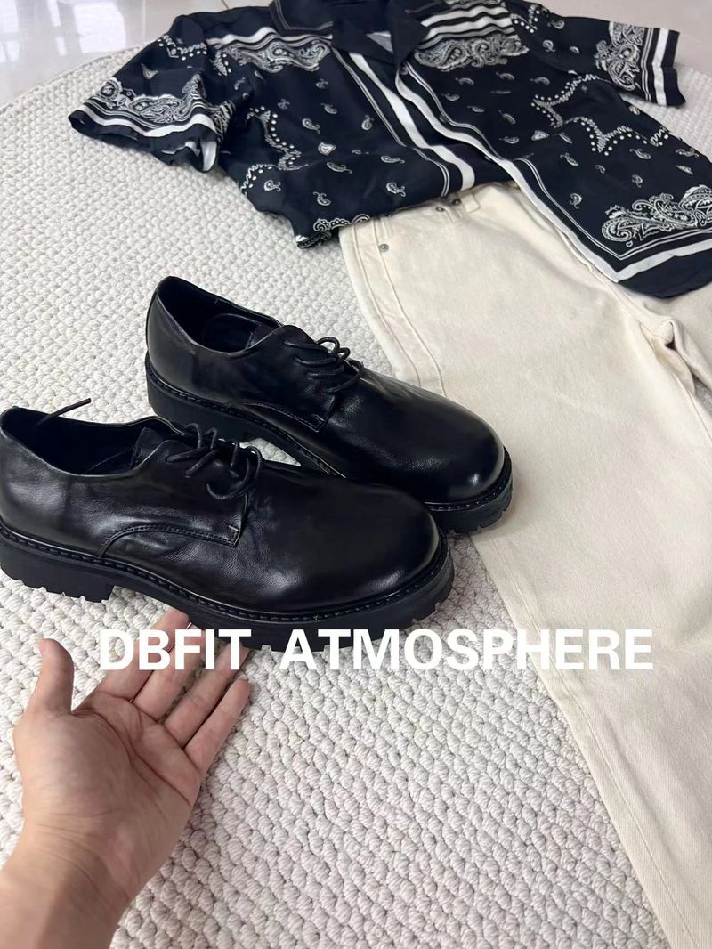 Horse Skin Washed Casual Odlight Distressed Micro Pleated Shoes For Four Seasons_voghion.com