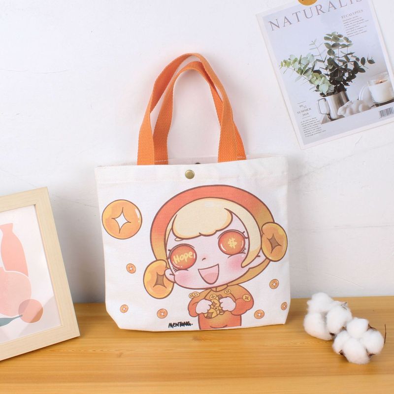 New Ins Canvas Bag For Female Students Korean Version Single Shoulder Children's Stylish Fashion Versatile Anime Cartoon_voghion.com