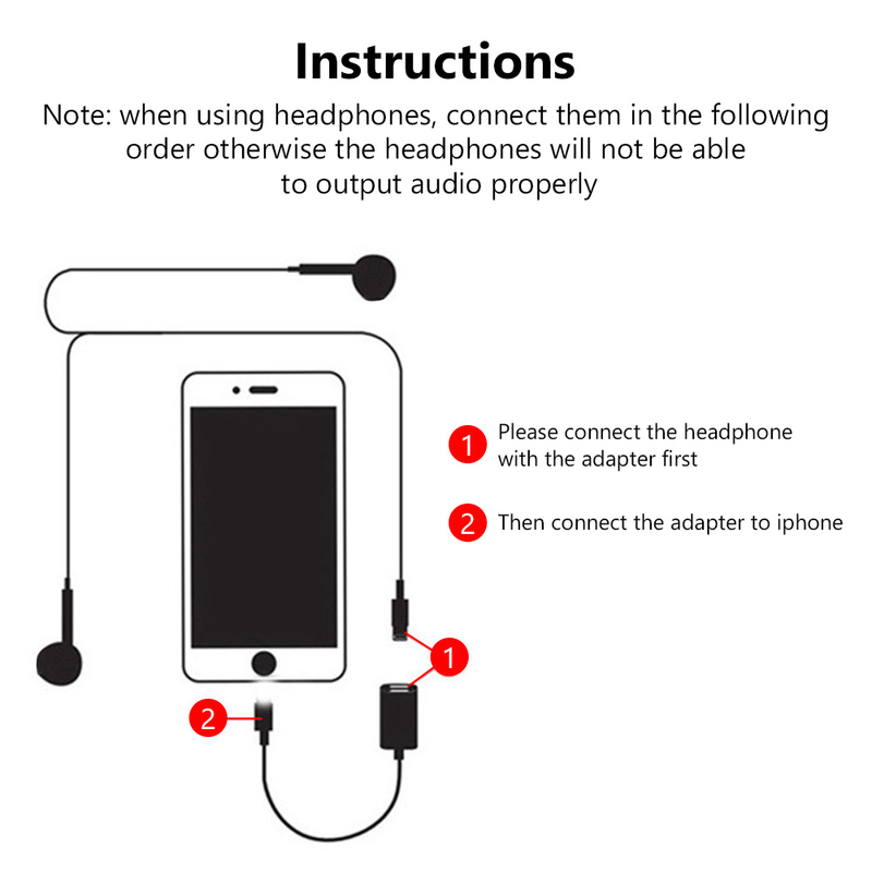 Lighting To 3.5mm Jack Audio Cable Adapter For IPhone 8 7 6 6S Plus X XR XS 11 12 Pro Max SE 2 Earphone Connector Stereo Adaptor_voghion.com
