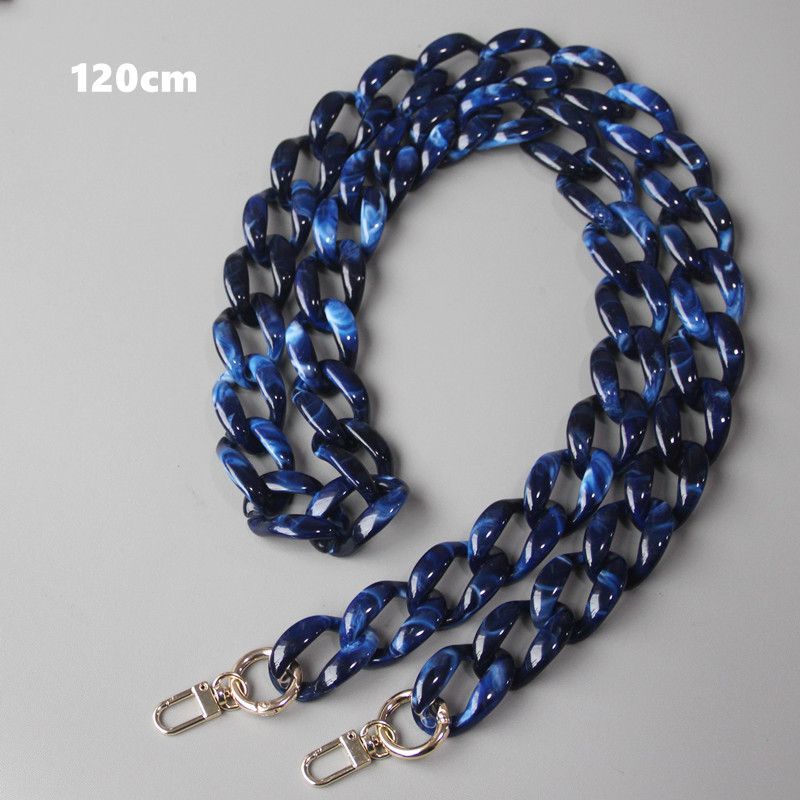 Women's Bag Accessories Decorative Colorful Acrylic Resin Contrast Color Handmade Detachable Thick Fishbone Chain_voghion.com