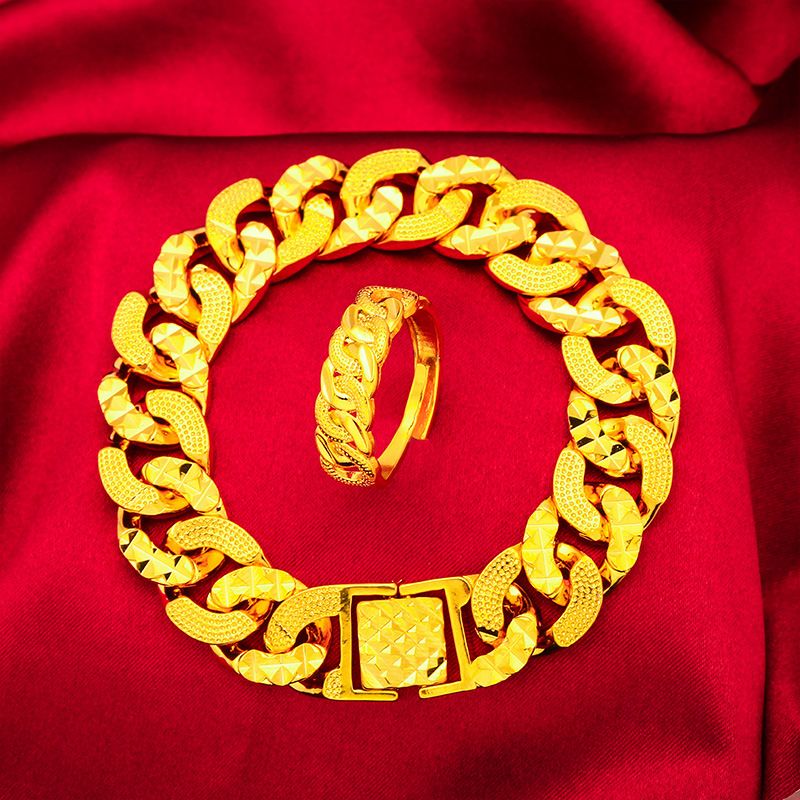 Vieam Sand Gouden Armband Heren Verguld Dames Paardenzweep Liefhebbers Lange Tijd Vervaagt Niet Armband_voghion.com