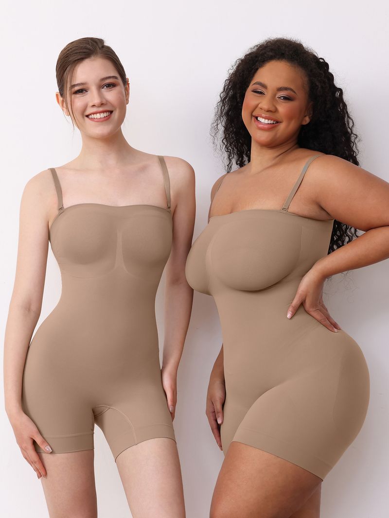 Seamless Shapewear Bodysuit For Women - Tummy Control Slimming Full Body Shaper With Adjustable Straps & High Waist Compression_voghion.com