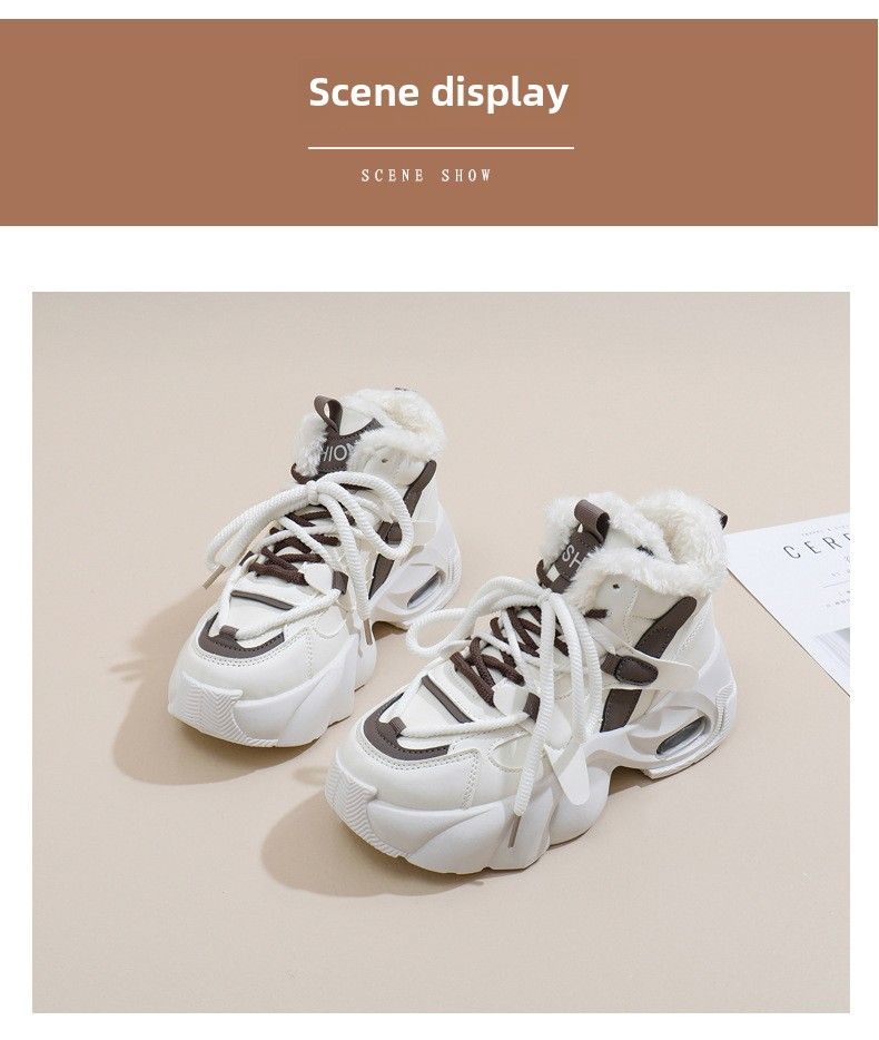 Nuovo velluto ispessito caldo inverno freddo neve stivali antiscivolo studente piattaforma cotone scarpe da donna_voghion.com