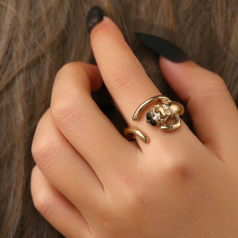 Bague en diamant tchèque scintillant et adorable chat avec ouverture réglable_voghion.com