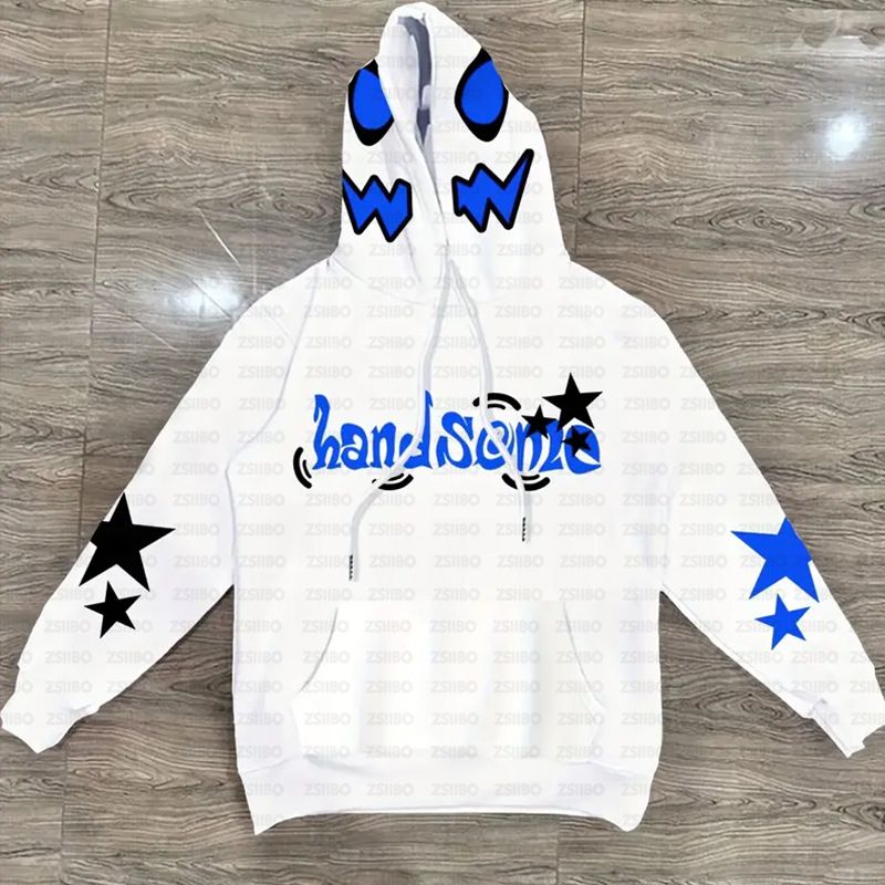 Sweat à capuche rétro streetwear Y2K avec imprimé graphique audacieux - Pull unisexe oversize pour les amateurs de mode urbaine_voghion.com