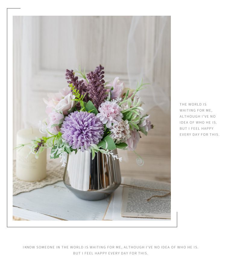 Simulazione di Natale bouquet fiori soggiorno decorazione Nordico ins fiore di seta fiore da tavolo set di rose decorazione floreale_voghion.com