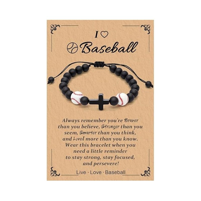 Men's Sports Bracelet - Black Matte Stone & Red Tiger Eye Beads (Adjustable, Gift Ready)_voghion.com