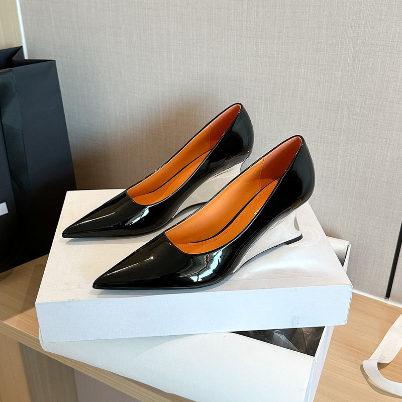 363-5 Nischendesign Französisch Spitzschuh Keilschuhe Herbst Neue rote sexy Party High Heels_voghion.com