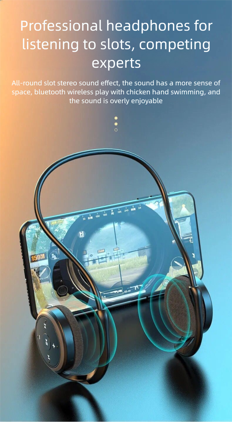 Sport-Kopfhörer mit kabellosem Bluetooth, Over-Ear, Kartensteckplatz, Radio, FM, universell für Handys, hohe Klangqualität_voghion.com