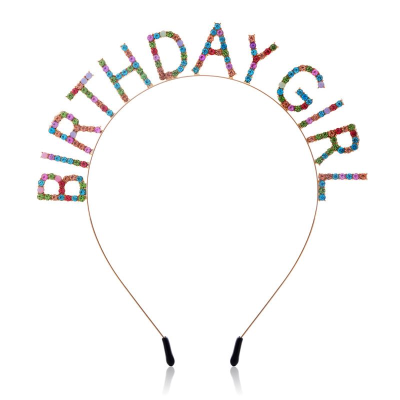 Mädchen Königin Stirnband Party Geburtstag Party Geschenk GEBURTSTAG Mädchen Glitter Bunte Schulter Gurt Etikette Gürtel_voghion.com