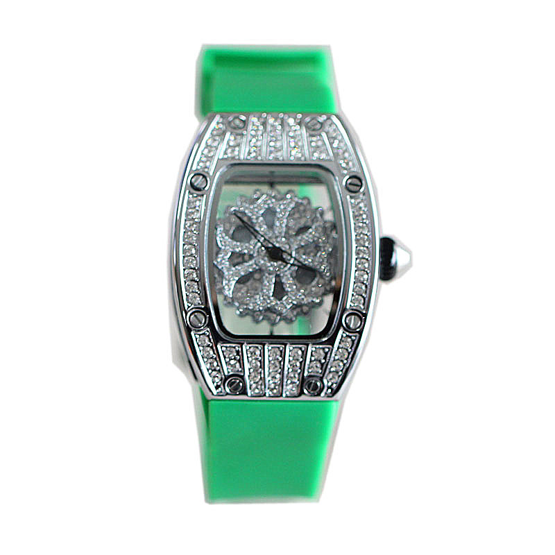 Jiudou Wanghong Shi Lai Yun Neue Damenmode Diamant Set Silikonband wasserdichte Uhr_voghion.com