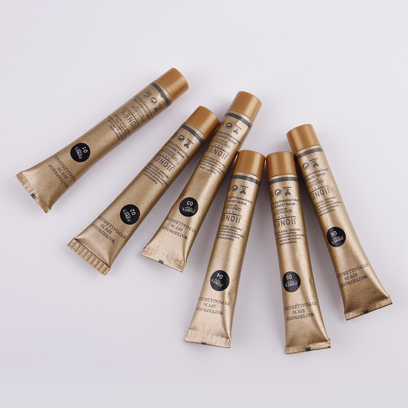 GLAZZI Μικρό χρυσό σωληνάριο κονσίλερ σε υγρό foundation Κονσίλερ για το δέρμα Τατουάζ Ακμή Εκτύπωση Νέο προϊόν Μακιγιάζ_voghion.com