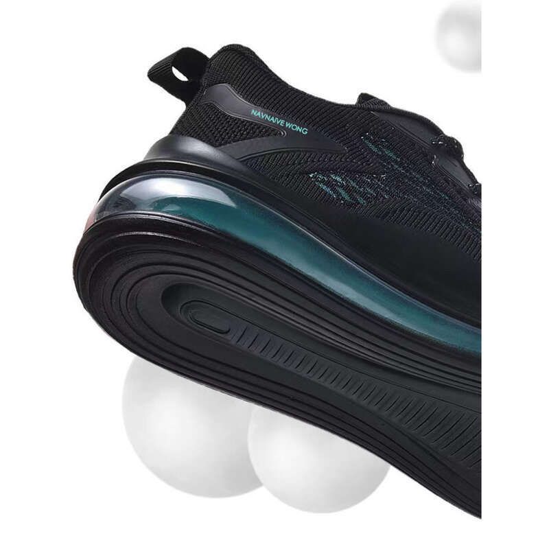 Leisure Men's Breathable Fly Woven Low Top Sports Shoes, Fashionable Air Cushion Outdoor Running And Travel Shoes_voghion.com