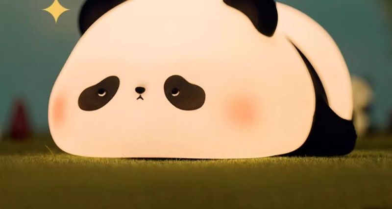 Cartoon Panda Rechargeable And Plug-in Dual-use Healing Stress Relief Night Sleep Aid Soft Eye Protection White Light_voghion.com